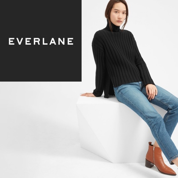 Everlane Sweaters - Everlane Wool-Cashmere Rib Oversized Turtleneck